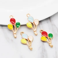 30 pc multicolor balloons shape enamel charms alloy jewelry accessories earrings necklace hair wear pendants 1323mm