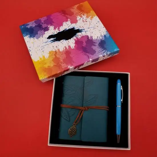 

Шариковая ручка синий блокнот декоративный подарок