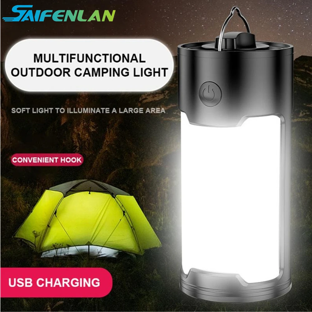 

Яркий светодиодный фонарь для кемпинга 800 лм, с аккумулятором Type-C или AAA