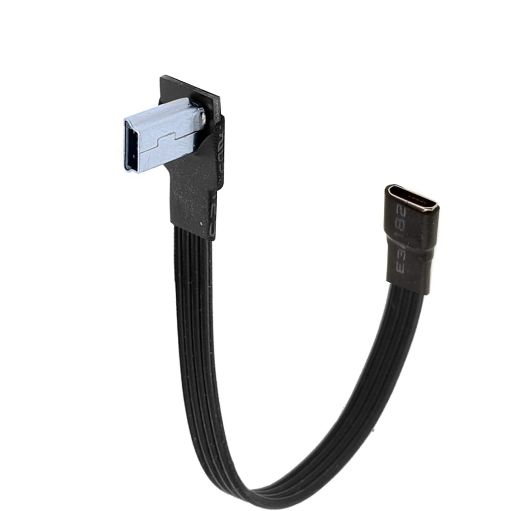 5 см 10 вверх 90 ° Разъем Micro USB 2.0 к гнезду USB-удлинителю B Mini Type C 5–300
