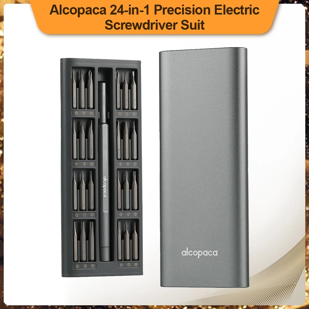 

Набор прецизионных отверток Alcopaca, 24 В 1, отвертка с перезаряжаемой мощностью, магнитные биты, набор электроинструментов для фотографий