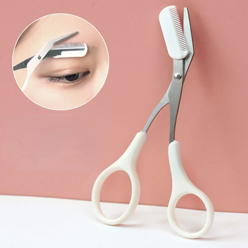 

Facial Eyebrow Shaping Shaver Eyebrow Trimmer Scissor with Comb Grooming Brow Hair Removal Razor Women Makeup Beauty Accessories