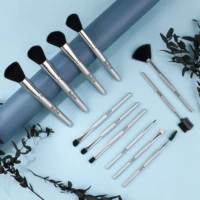 vander new sliver 12 pcs high quality makeup brushes set beauty cosmetic foundation eyeshadow blending cosmetic brushes