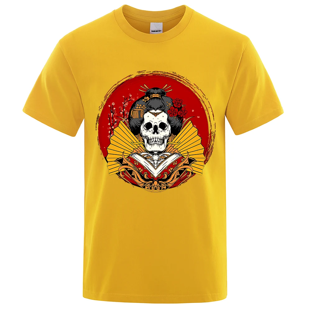 

Geisha Jonathan Kraske Printing Tshirt Men Casual Breathable Summer Tshirts Oversized Loose T Shirt Brand Cotton Clothing Man