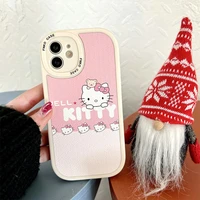 bandai hello kitty cartoon cortex lady girl phone cases for iphone 13 12 11 pro max xr xs max x 78plus anti drop soft cover