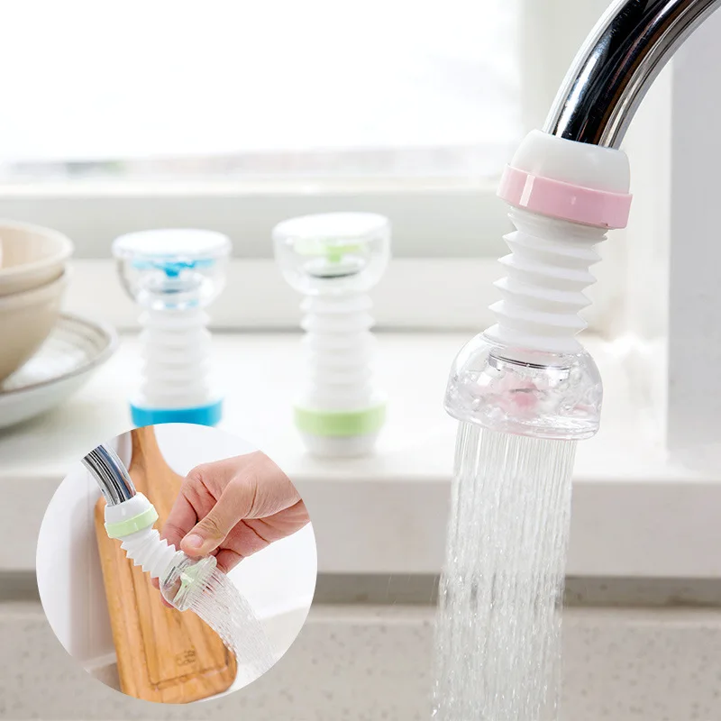 

360 Degree Rotatable Water Faucet Aerator Bubbler Swivel Head Water Saving Faucet Aerator Nozzle Tap Adjustable Adapter Device