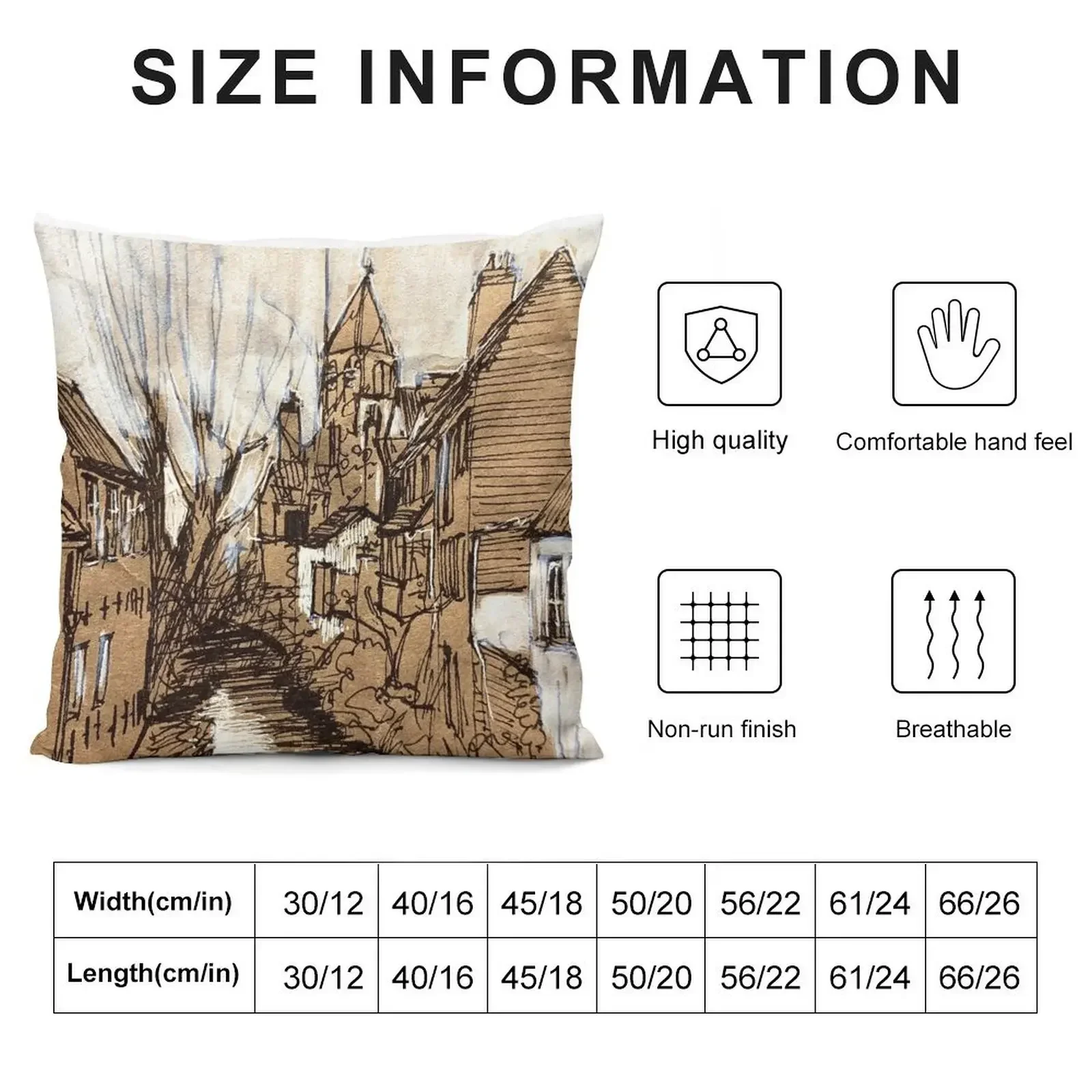 Чехол для подушки Bruges dec 2020 PRINTED