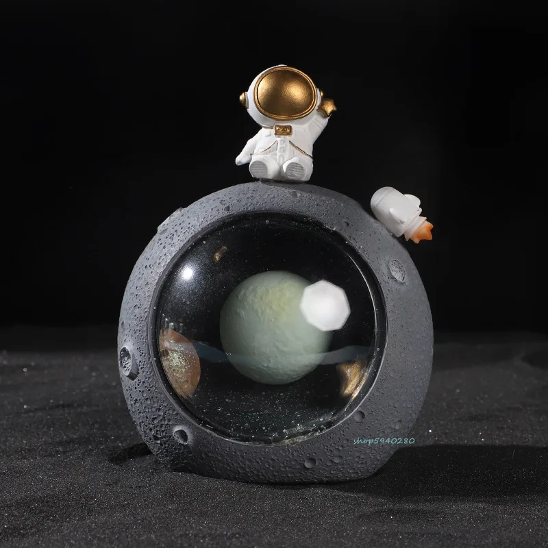 Astronaut Night Light Cartoon Cat Dog Bear Space Moon Bedside Decor Desk Lamp Children Kid’s Gift Resin LED |