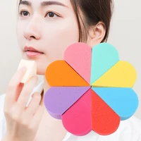 double sided eight color sponge puff soft comfortable easy to put on makeup wet and dry use washable lightweight powder puff