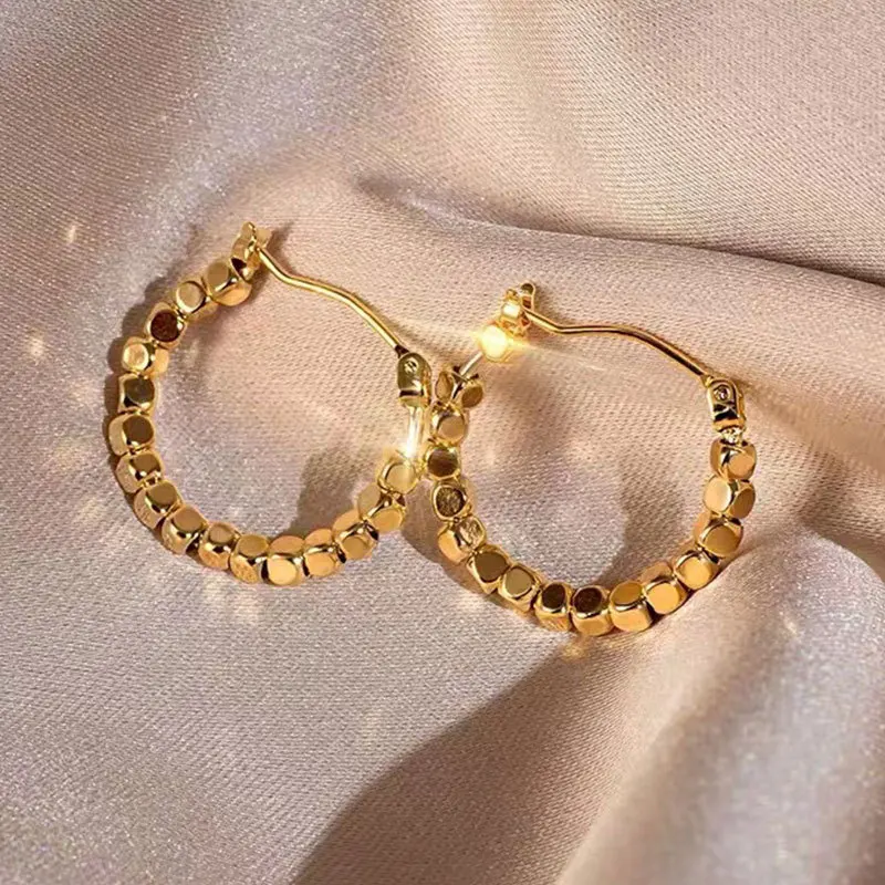

Round Pendant Earrings Woman Geometric Square Earring Women Design Jewelry Lady Elegant Gold Color Korean Fashion Pendientes