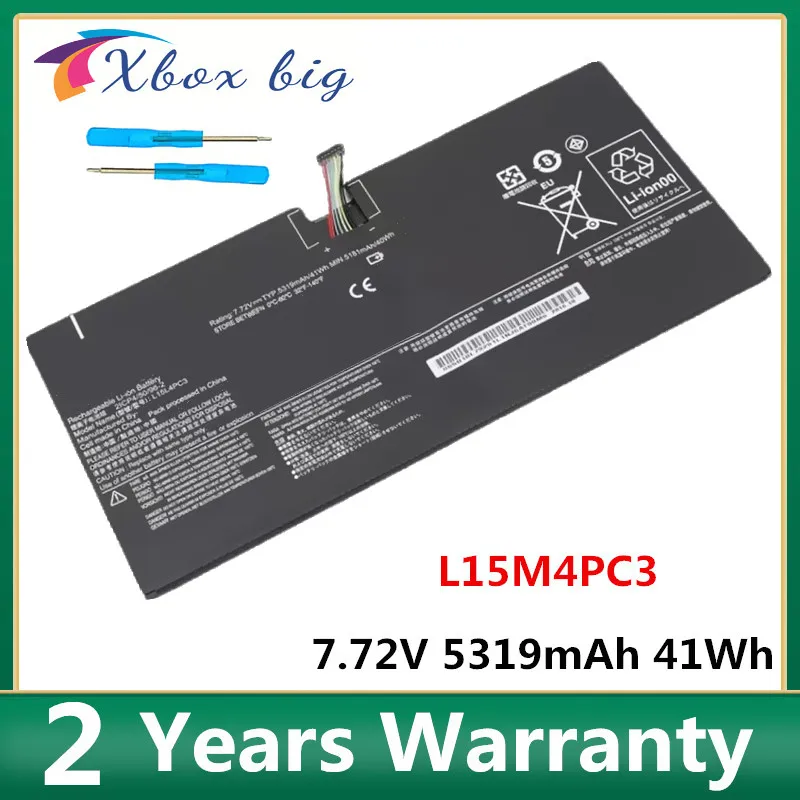 Аккумулятор L15M4PC3 для ноутбука Lenovo IdeaPad L15L4PC3 Miix 720-12IKB MIIX5 Pro 80VV005WGE 80VV002QGE 80VV002NGE 7,72 в 41 Втч
