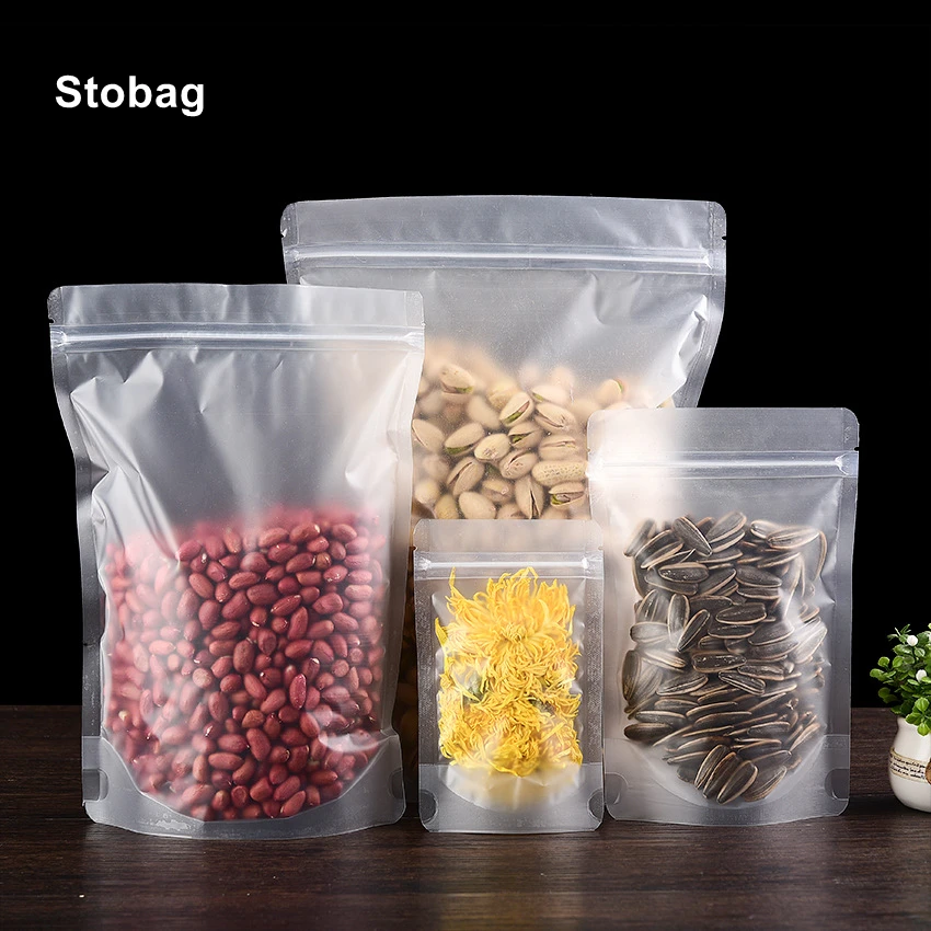 StoBag 50 шт. матовая пищевая упаковка пакеты на застежке-молнии стоячие Матовые