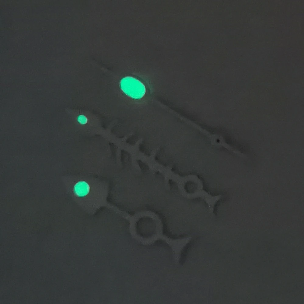 Modified watch needle fish bone hand three hands C3 green luminous suitable for NH35/NH36/4R/7S movement diving watch accessorie