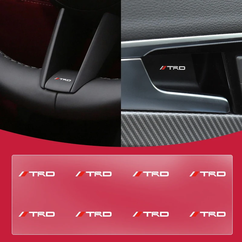 

Car One-click start Sticker Central control Knob Emblem Badge For Toyota TRD Avensis Auris Hilux Corolla Camry RAV4 Accessories