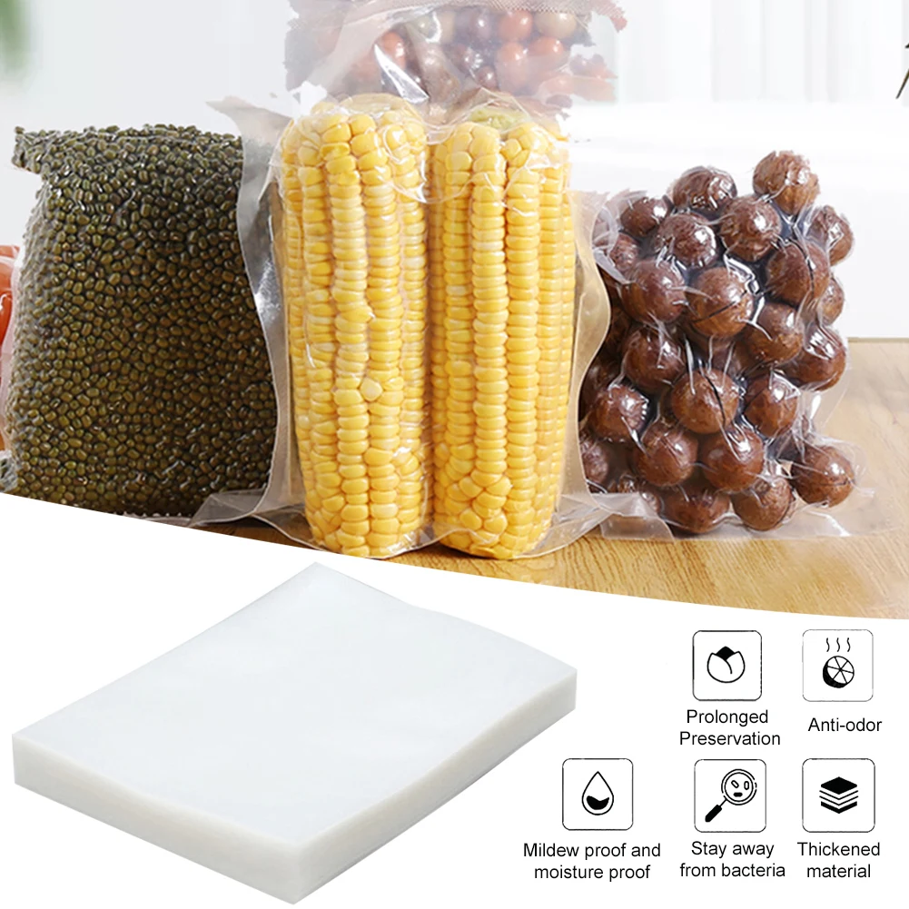 

100pcs NO CUTTING Vacuum Sealer Piece Bags Portable Sealing For Food Sealer Machine Sous Vide Cooker Fresh Keeping Kitchen Tool