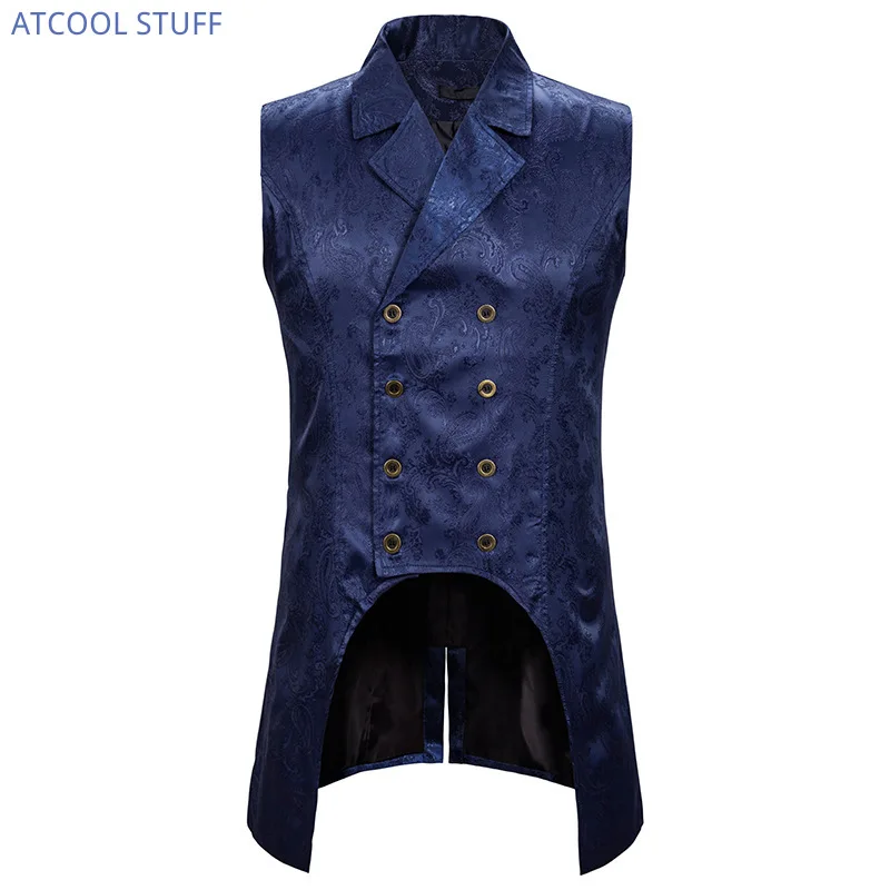 Мужская винтажная куртка в стиле стимпанк викторианский жилет с узором пейсли