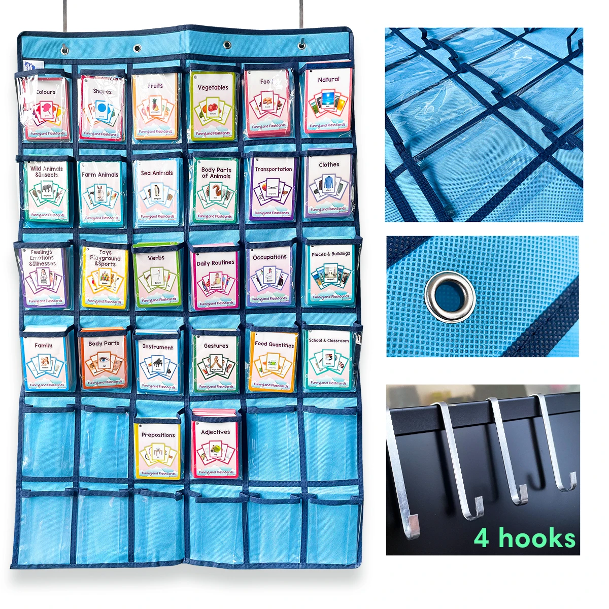 

36 прозрачных подвесных сумок, классная сумка для хранения предметов, водонепроницаемый Карманный фотоальбом для экономии места