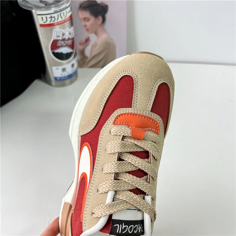 Women Sneakers Platform Shoes PU Leather Patchwork Casual Sport Shoes Ladies Outdoor Running Walking Shoes Zapatillas Mujer