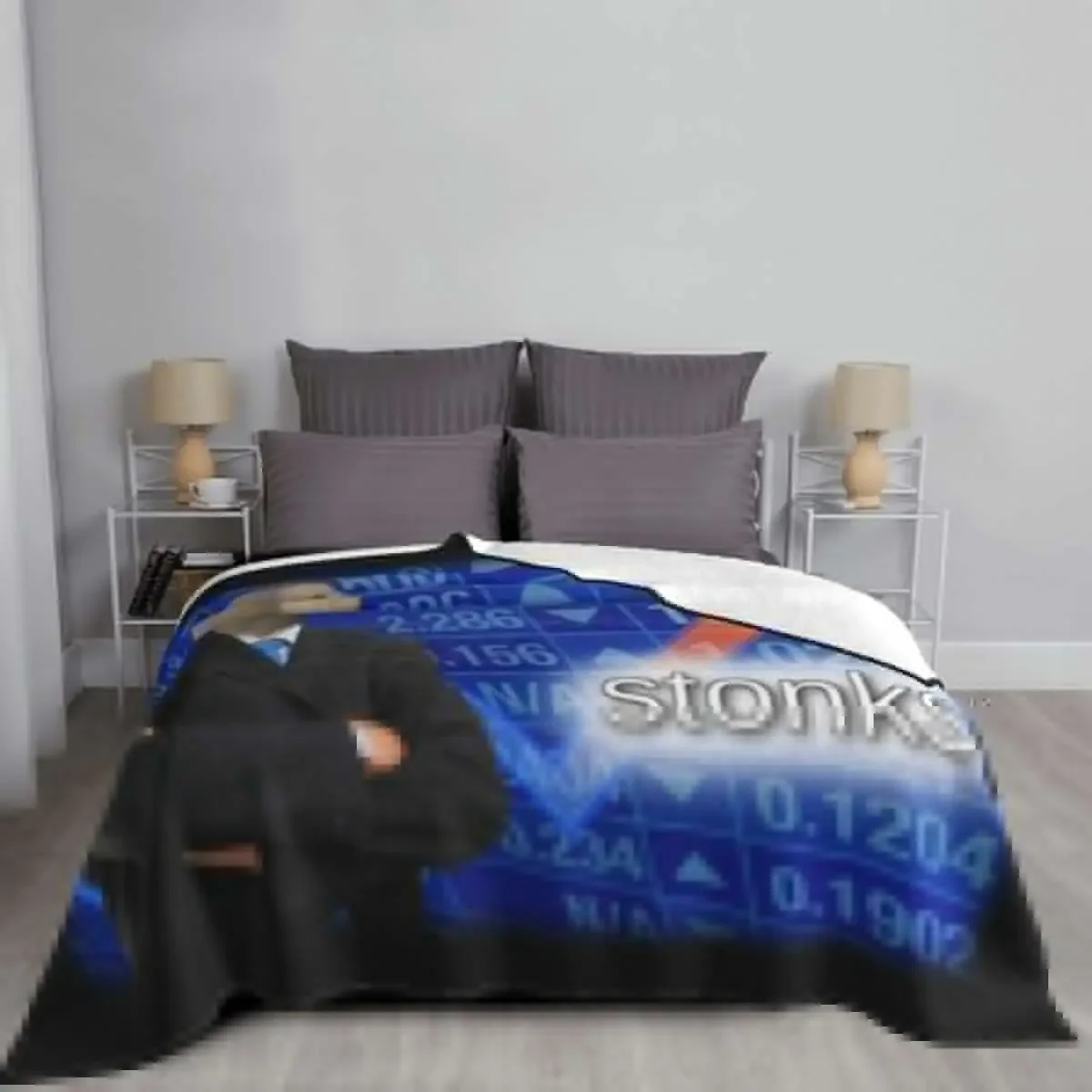 Плед Stonks ворсистые теплые мягкие одеяла