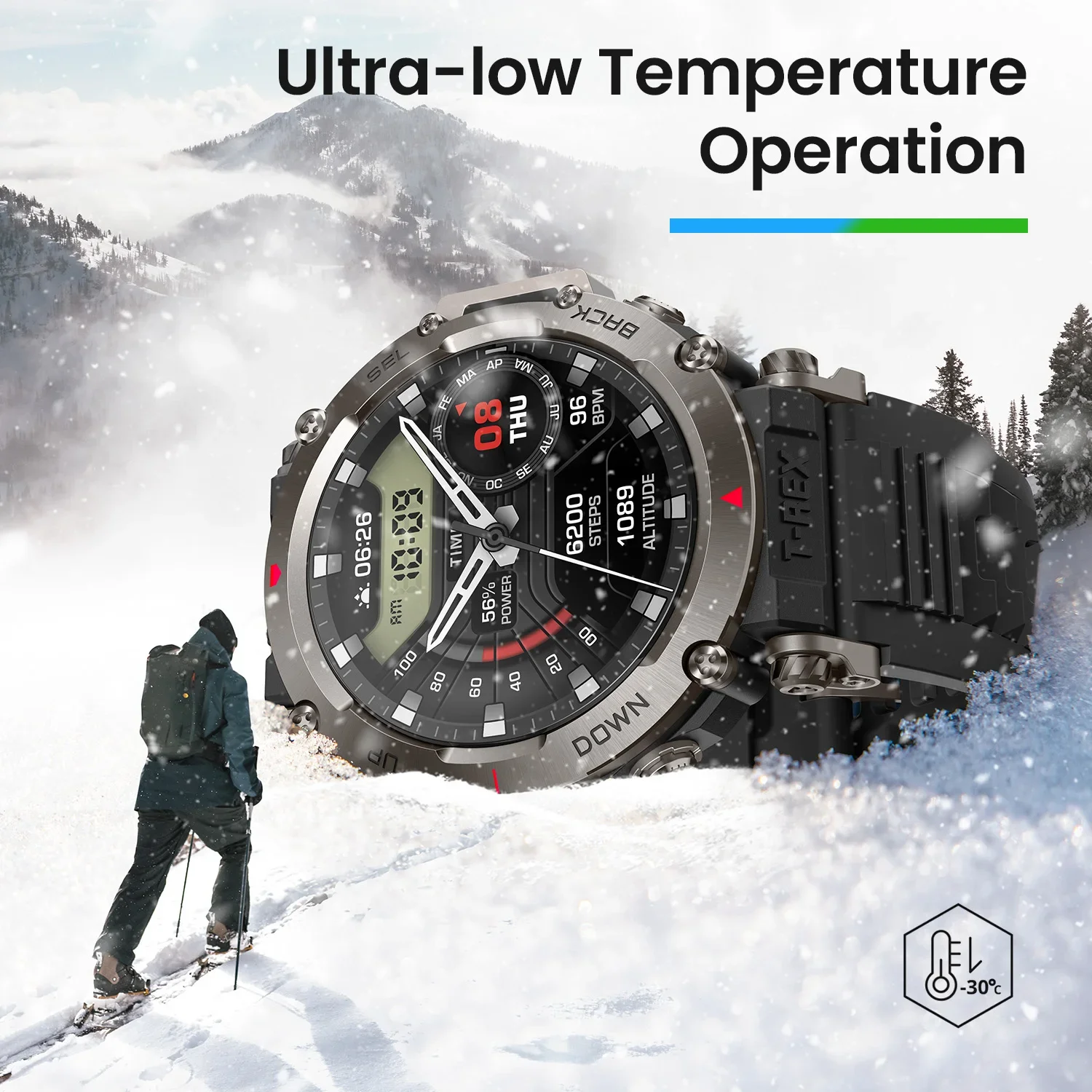 Оригинальные умные часы Amazfit T-Rex Ultra, прочные уличные военные двухдиапазонные GPS 162, спортивные режимы, умные часы 99% новых, без коробки (art.: 3920cb8a30dd1) - 3920cb8a30dd1