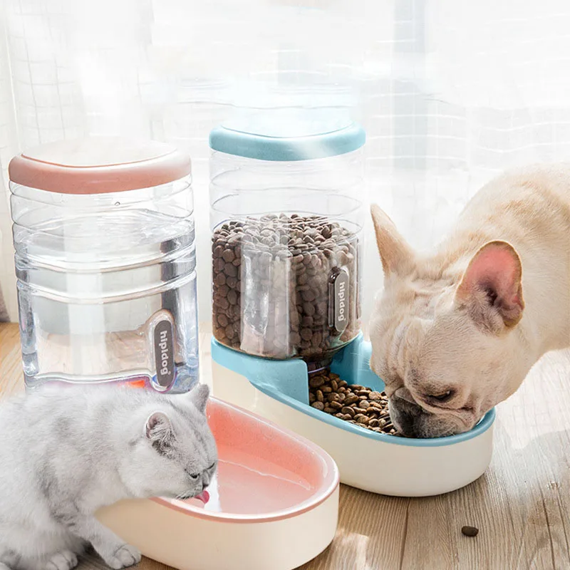 

3.8 L Pet Automatic Feeding Bowls Dog Food Feeder Cat Water Feeder Large Capacity Food Water Dispenser Large Capacity Pet Bowls