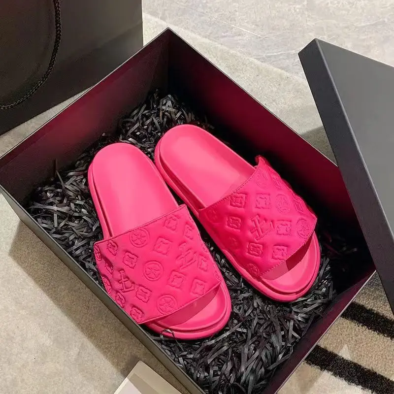 Шлепанцы женские на толстой подошве роскошные дизайнерские сандалии для пляжа