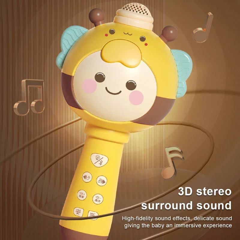 

Kids Microphone Bluetooth-compatible Stereo HiFi Mic Speaker Portable Receiver Microphone