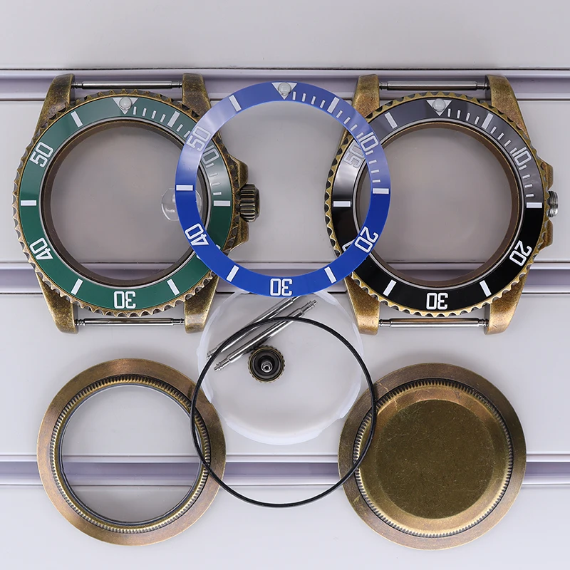 40 мм бронзовые мужские часы в стиле ретро искусственное сапфировое стекло для Seiko