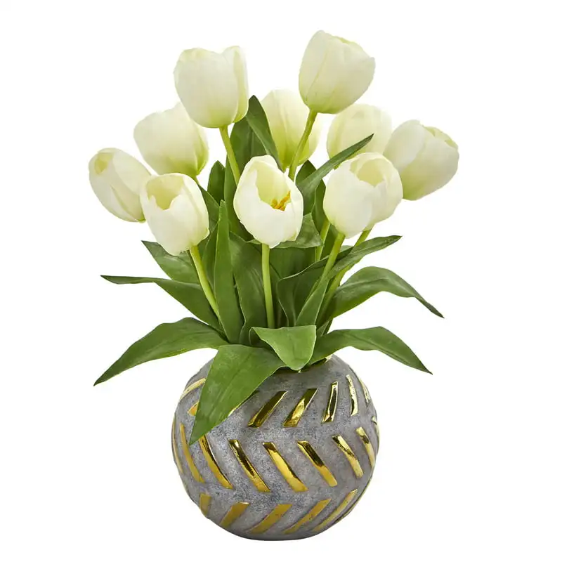 

Artificial Flower Arrangement in Decorative Vase, White