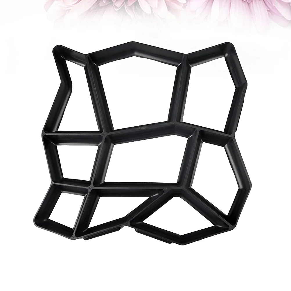 

2 Pcs Personality DIY Making Mold Manually Garden Mesh Irregular Paving Mould Plastic Reusable Floor Mold (Black)