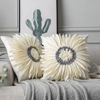 new cushion cover decorative pillow case modern artistic creative cotton daffodil chrysanthemum flora coussin home decor