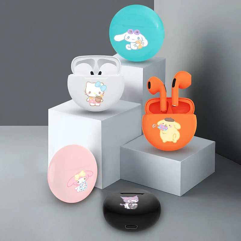 

Kawaii Sanrio Anime Role Bluetooth Earphone Cute Hello Kitty My Melody Cartoon Portable Wireless Earphone Originality Girl Gifts
