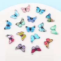 10pcs colorful butterfly pendant necklaces earrings charms handmade diy jewelry making enamel metal accessories wholesale bulk