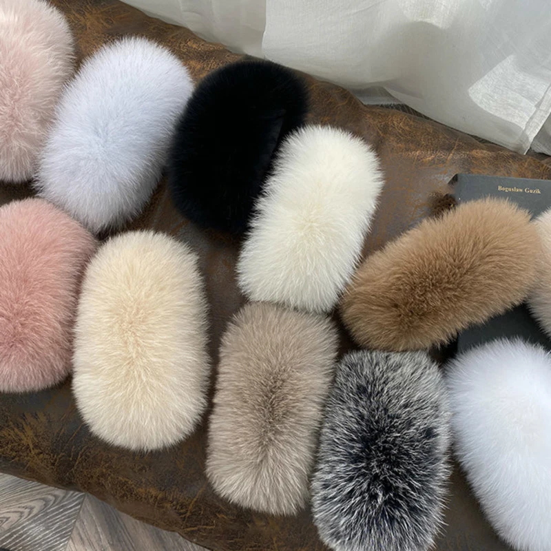 

Real Fox Fur Cuffs Wrist Sleeve Fox Fur Arm Cuffs Ladies Fur Sleeves For Women Coat Oversleeve Arm Warmers Natural Fur Cuffs