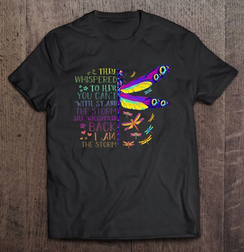 

Забавный цветной Подарочный Топ She Whispered Back I Am The Storm, футболки в стиле Харадзюку, Аниме футболки для женщин, футболки