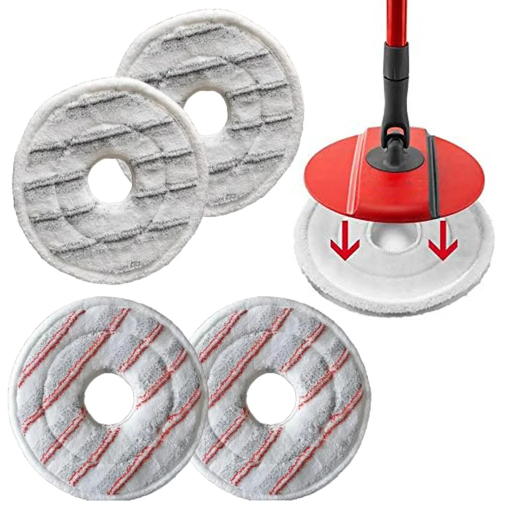 

4Pcs Sleeve For Vileda Spin & Clean 161822 Cleaning Kit Washable Microfiber Mop Refill Accessories Household Cleaning Brushes