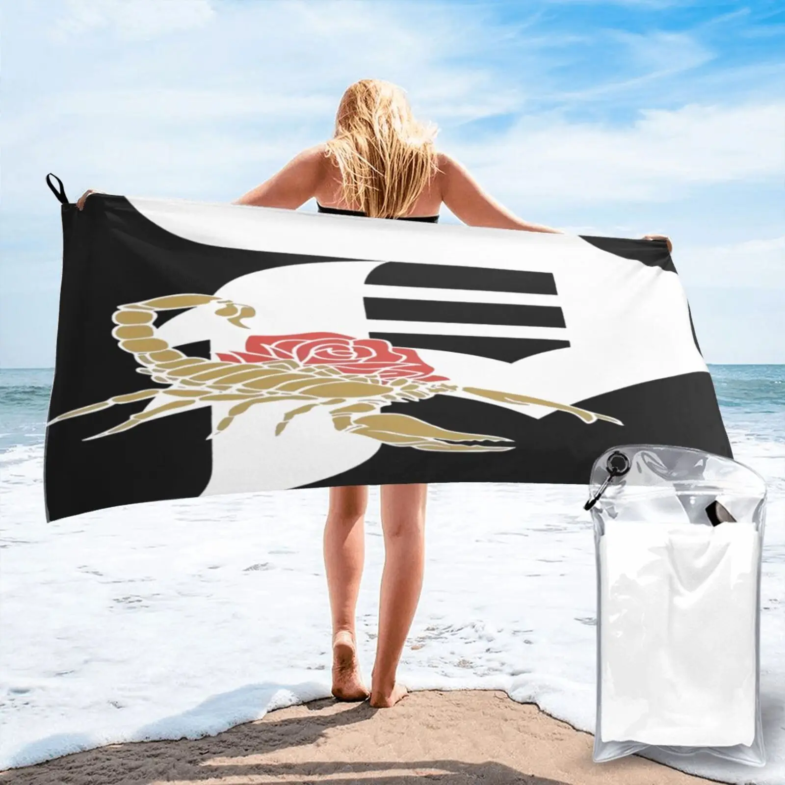 

Primitive Dirty P Scorpion Beach Towel Towels For Home Large Bath Towel Large Bath Towel Bath-House Microfiber Towel Beach Mat