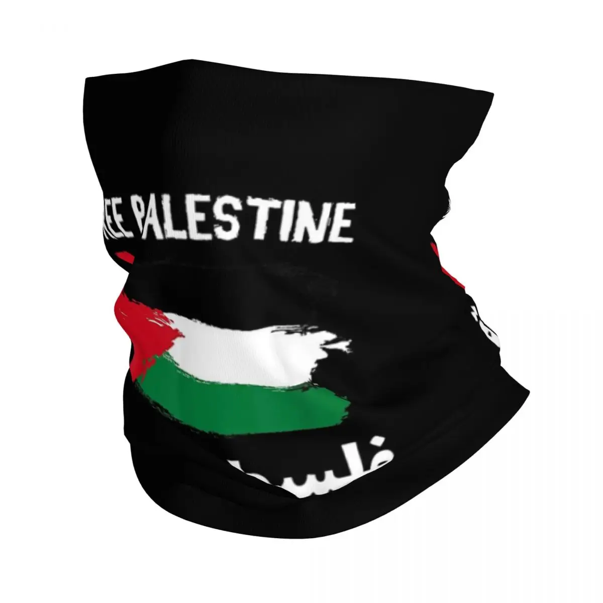 

Free Gaza Palestine Flag Arabic Bandana Neck Cover Printed Palestinian Mask Scarf Warm Balaclava Outdoor Sprots Men Women Adult