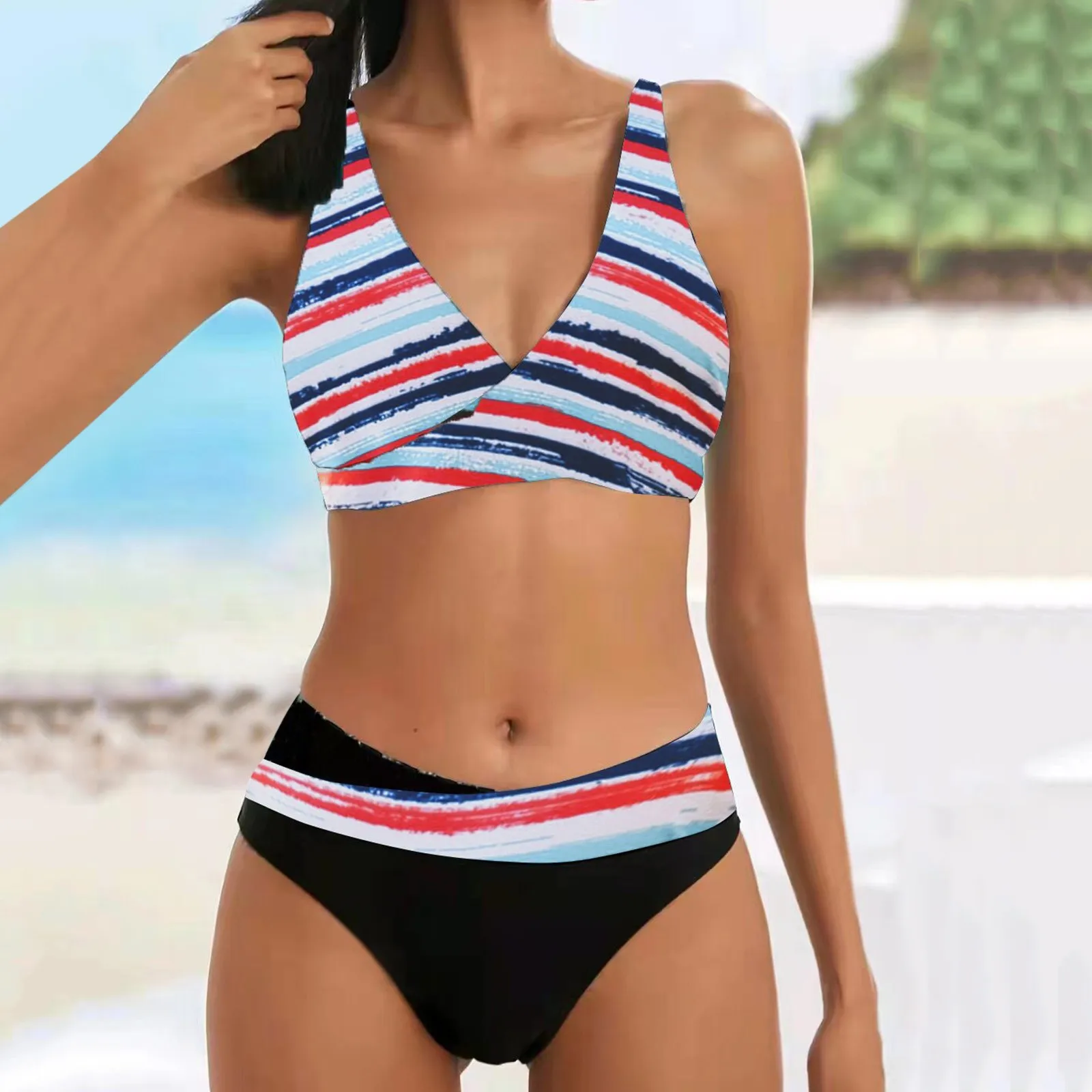 

Женские бикини с высокой талией, пикантные Купальники пуш-ап из двух предметов, винтажный купальник из двух предметов, в стиле ретро, с рюшами, с высокой раздражающей рубашкой для мальчиков