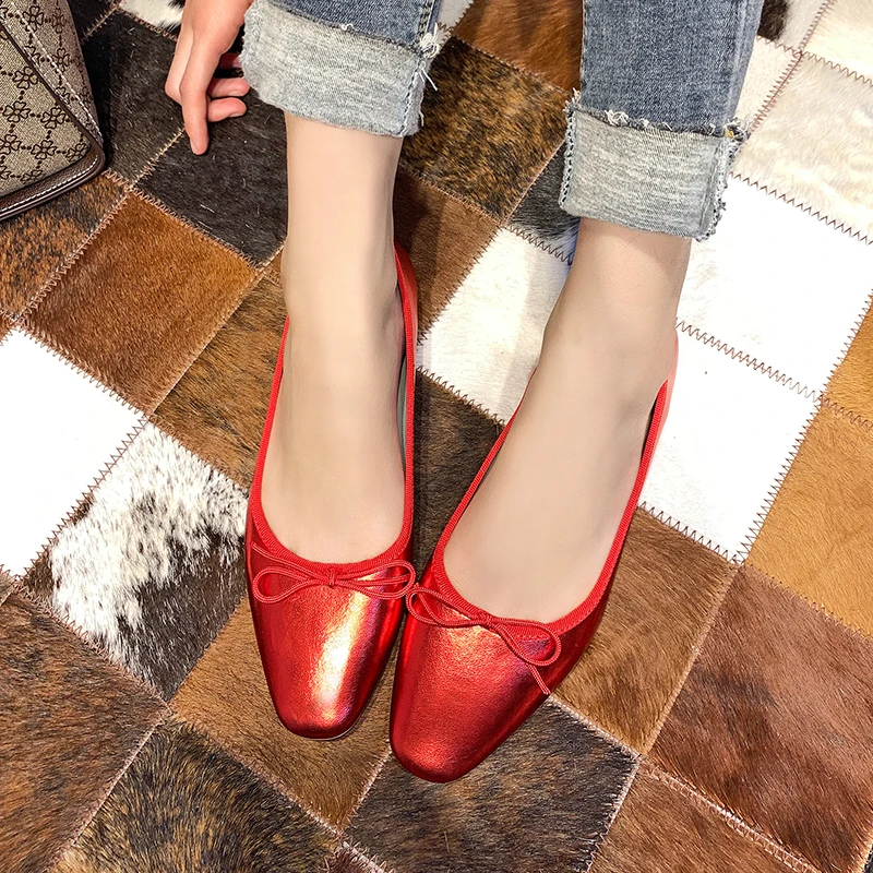 

Балетки с бантом на низком каблуке, модная женская обувь, удобные повседневные сандалии