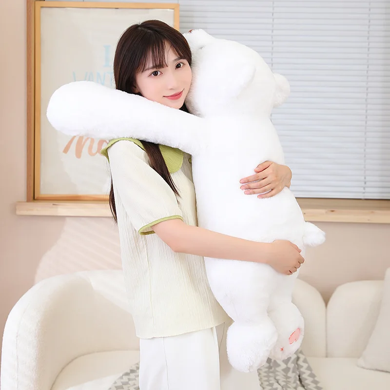 

120 см гигантский милый коричневый полярный медведь, плюшевые игрушки, мягкие плюшевые животные, игрушечный медведь, подушка для дивана, удоб...