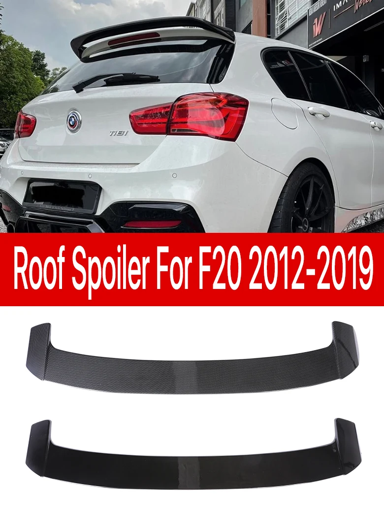 

M Performace M Sport Carbon Fiber Rear Bumper LipTrunk Roof Spoiler Splitter Wing for BMW 1 Series F20 F21 2012-2019 Gloss Black