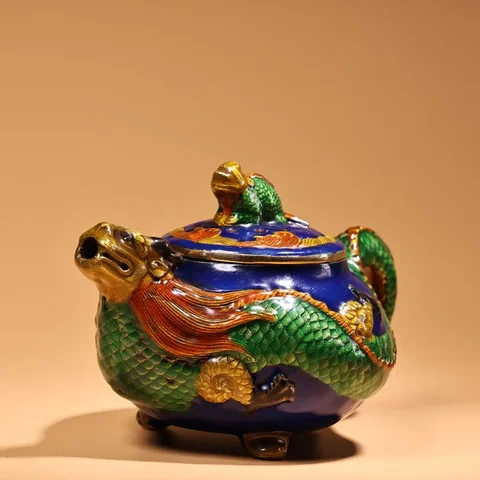 Статуя дракона SIYAO медная эмаль