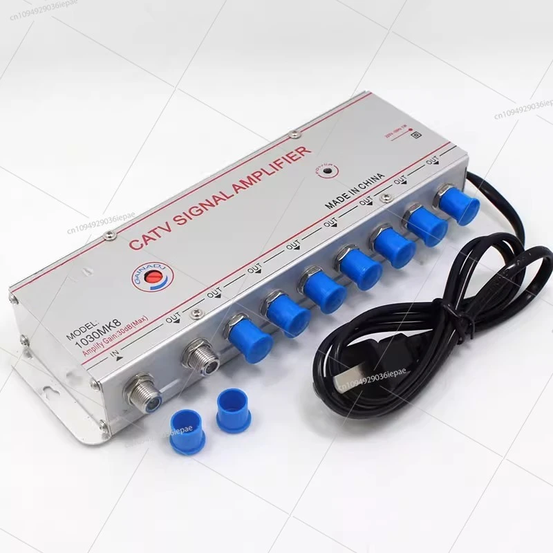 

220 В 30 дБ 1030MK8 1 вход 8 выходов кабель усилитель ТВ-сигнала аналоговый цифровой кабель усилитель ТВ-сигнала