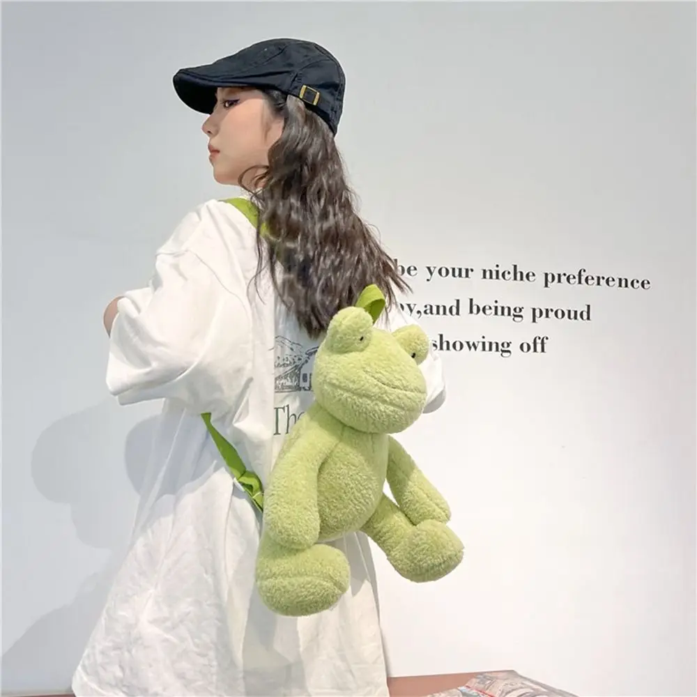 

Animal Plush Frog Backpack Fashionable Doll Bag Plush Toy Handbag Cartoon Children