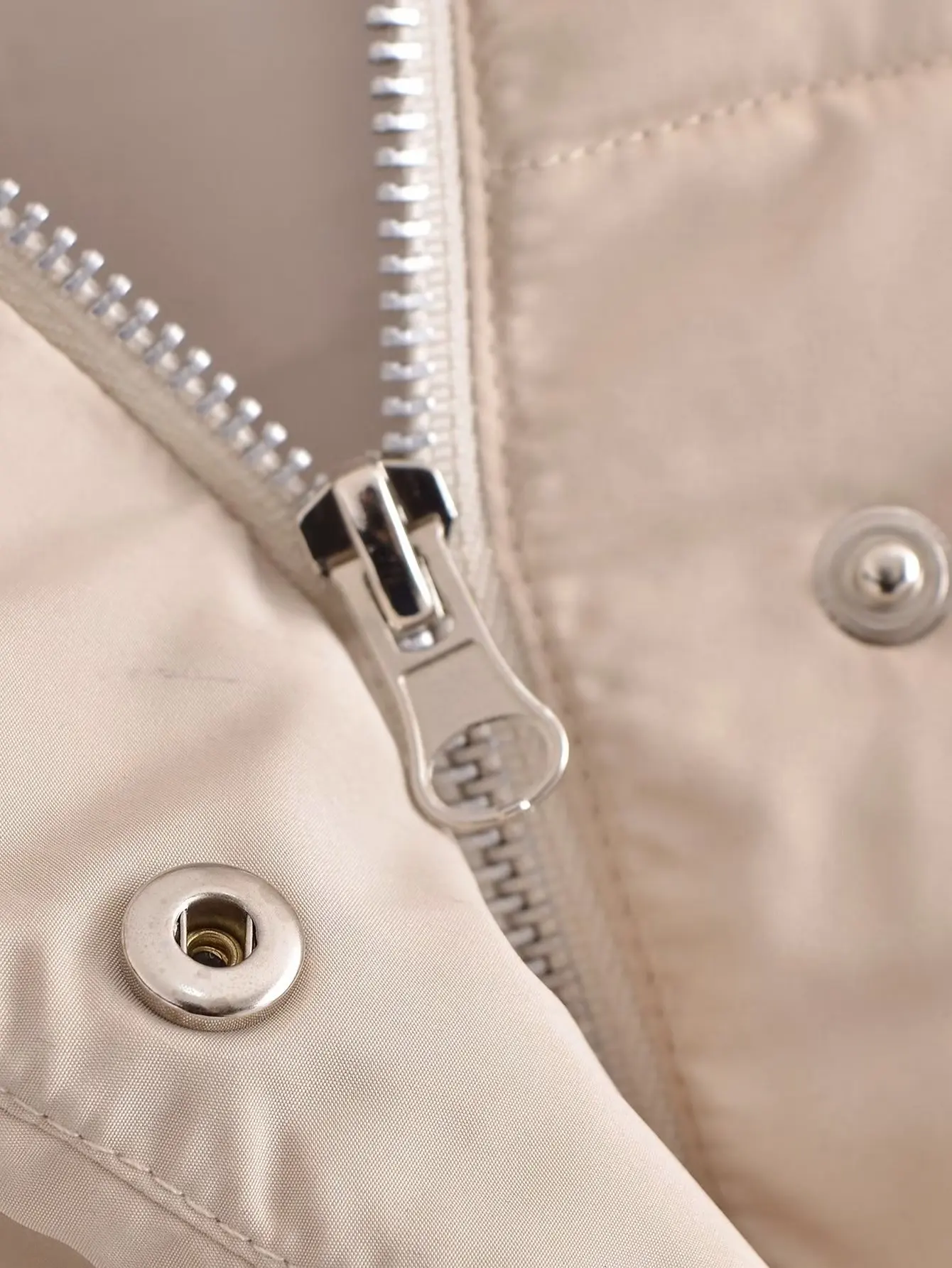 MOLAN Beige Woman Padded Jacket Warm New Fashion Stand Collar Short Coat High Street Female Vintage Chic Outwear Top