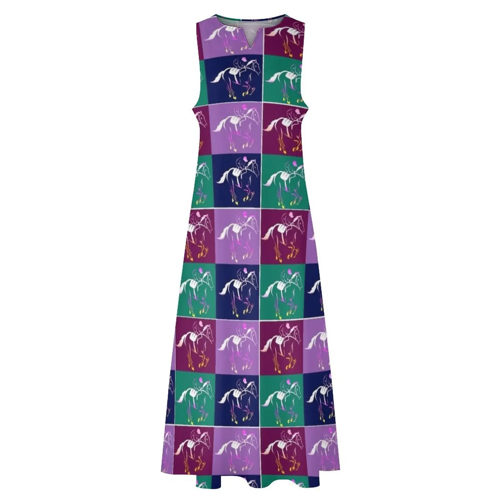 Длинное платье Race Horse with jockey платья для женщин одежда 2024 женское лето длинное