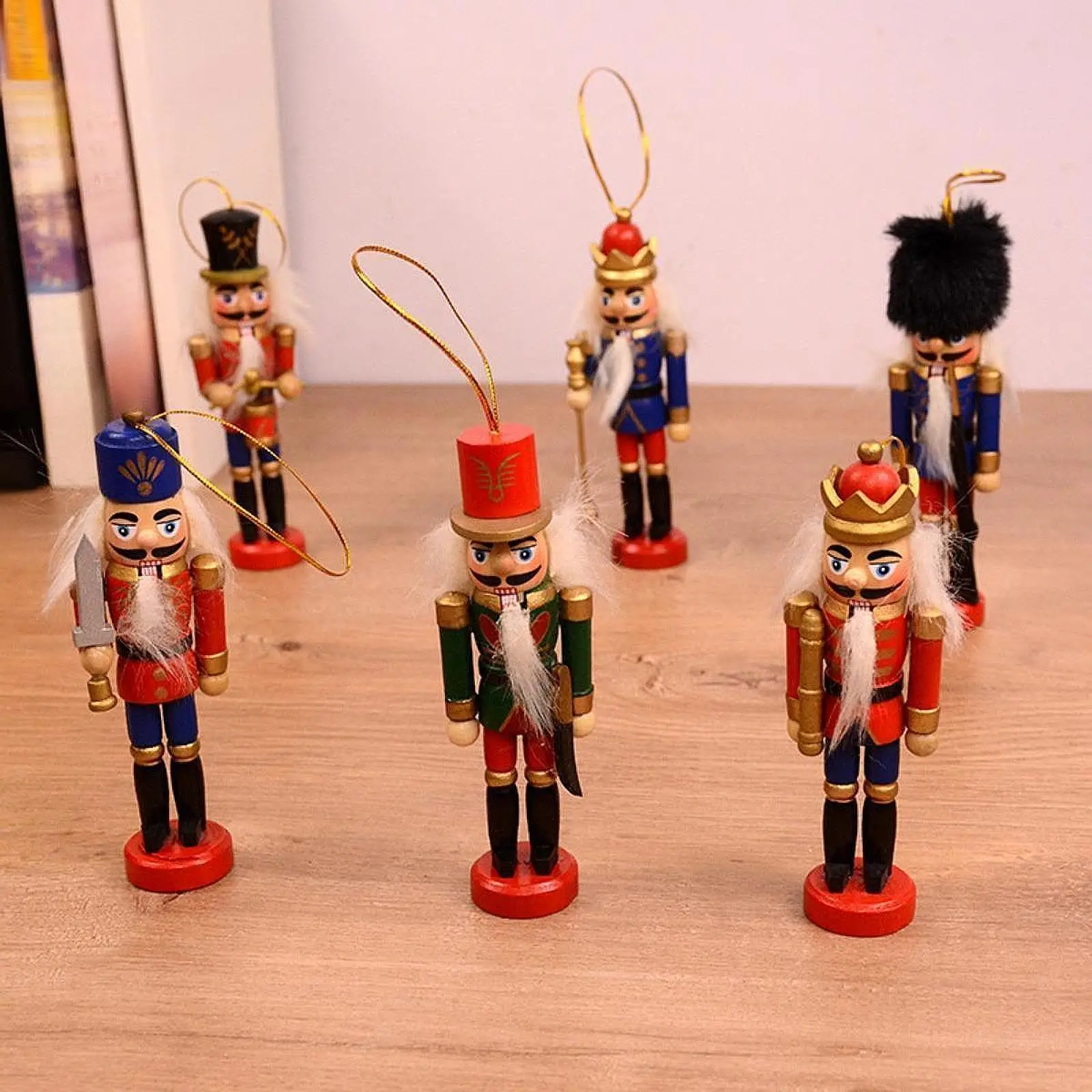 Рождественский Щелкунчик 6 шт. подвесной орнамент традиционный 4 9x1 5 дюйма