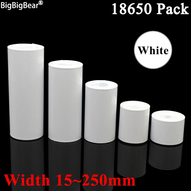 

1 Meter White 18650 Lipo Battery PVC Heat Shrink Tube Pack 12mm ~ 250mm Width Insulated Film Wrap lithium Case Cable Sleeve Blue