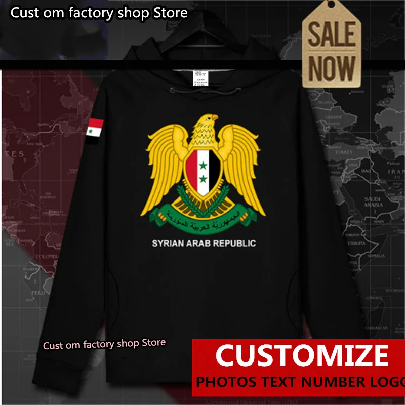 

Syrian Arab Republic Syria SYR Arabic mens hoodie pullovers hoodies men sweatshirt streetwear clothing tracksuit Autumn coat